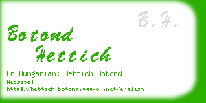 botond hettich business card